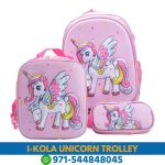I-Kola Unicorn Print Luggage Bag Near Me From Online Shop Near Me | Best I-Kola Unicorn Print Travel Bag For Kids (3 Pcs)- Dubai