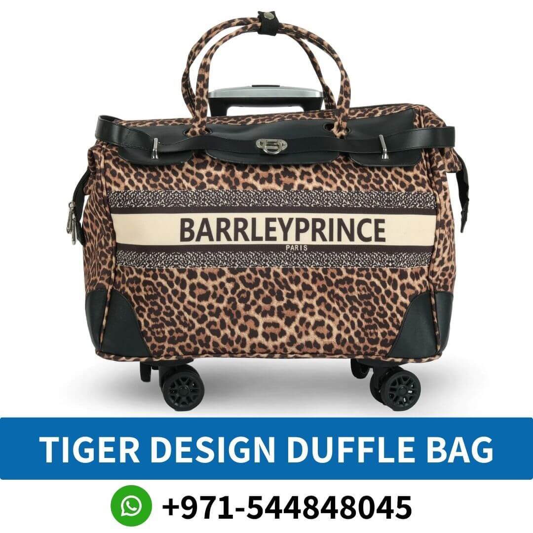 Duffle Trolley Backpack Near Me From Online Near Me | Barrley Prince Tiger Design Duffle Trolley Bag in Dubai, UAE