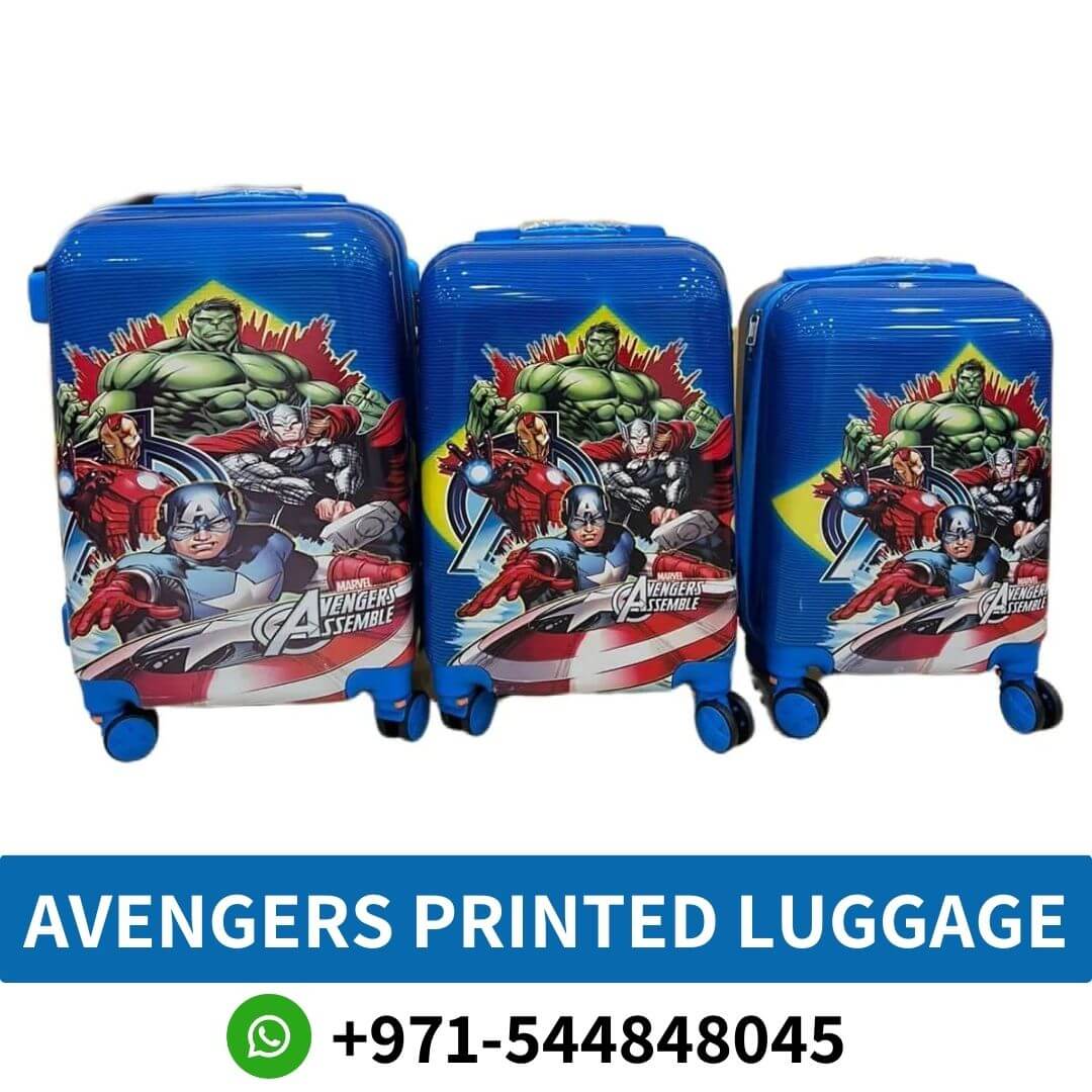 Avengers Printed Travel Luggage Bag Near Me From Online Shop Near Me | Best Avengers Printed Luggage For Kids (3 Pcs) Dubai
