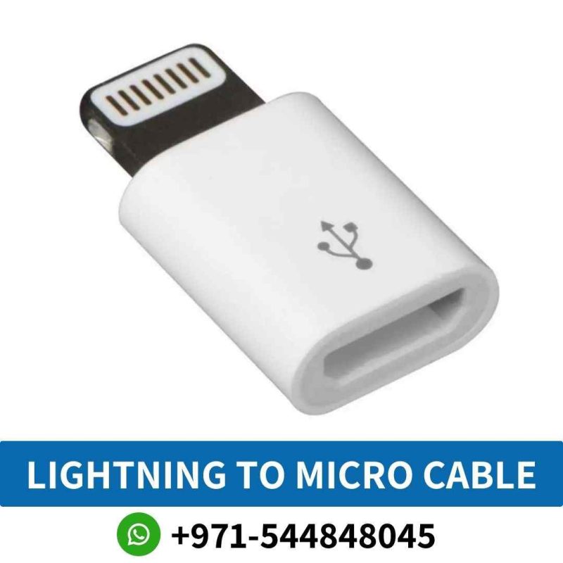 Discover Our USB Lightning to Micro Adapter Cable for Apple in Dubai | Lightning to Micro Charger Cable for Apple Iphone, Ipad & Ipod